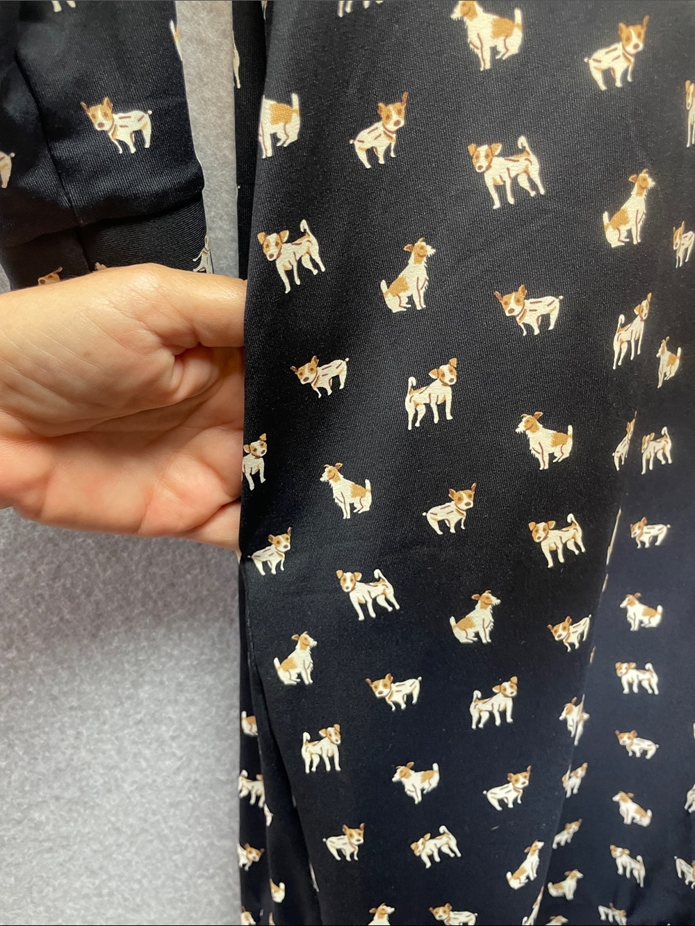 Jude Connally Finley Jack Russell Dog Print Shirt Dress - Picture 7 of 8